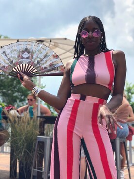 「fashionblogger」｜Kerene Grahamさん（レディース・165cm）の夏コーディネート