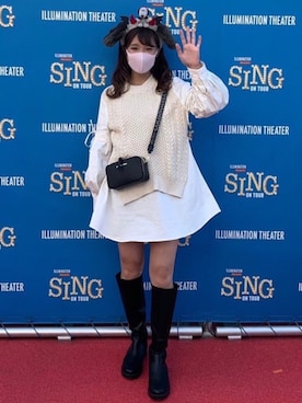 「SNIDEL（スナイデル）のアイテム（チュニック）」を使った、ayaさん（レディース・160cm）の冬コーディネート