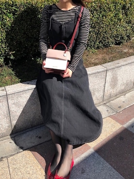 「archives（アルシーヴ）のアイテム（ジャンパースカート）」を使った、ayaさん（レディース・160cm）の冬コーディネート
