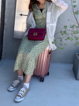 「Heather（ヘザー）のサイドスリットスケチュニックシャツ　885763（シャツ/ブラウス）」を使った、ayaさん（レディース・160cm）の冬コーディネート