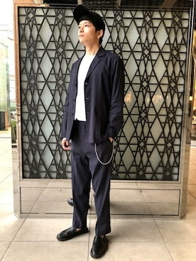 「SALVI（サルヴィ）のアイテム」を使った、及川さん（メンズ・172cm）の春コーディネート