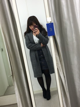 「clear（クリア）のアイテム（その他アウター）」を使った、azuさん（レディース・158cm）の冬コーディネート