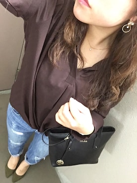 「アイテム（ピアス（両耳用））」を使った、azuさん（レディース・158cm・20代）の秋コーディネート