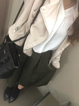 「JEANASIS（ジーナシス）のプラットフォームセパレート/765544（パンプス）」を使った、azuさん（レディース・158cm）の秋コーディネート