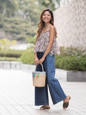 「アイテム（トートバッグ、シルバー系）」を使った、NBB STAFF01さん（レディース・163cm）の春コーディネート