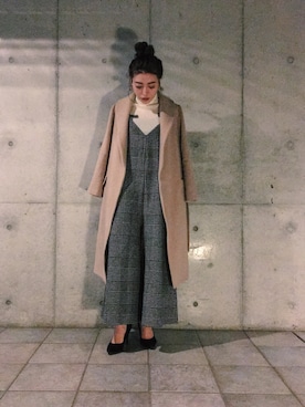 「DRWCYS（ドロシーズ）のアイテム（その他アウター）」を使った、伊波芳杏 よっぴーさん（レディース・162cm）の冬コーディネート