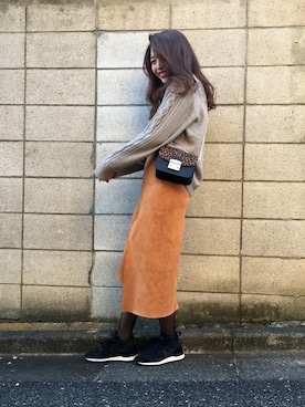 伊波芳杏 よっぴーさん(レディース・162cm)の冬コーディネート