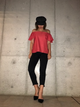 「DRWCYS（ドロシーズ）のアイテム（その他トップス）」を使った、伊波芳杏 よっぴーさん（レディース・162cm）の夏コーディネート