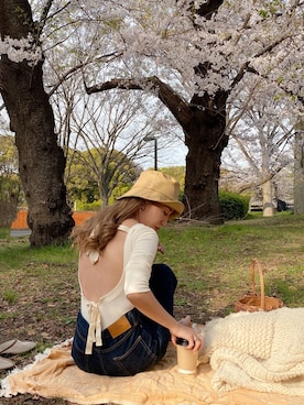 伊波芳杏 よっぴーさん（レディース・162cm）の春コーディネート