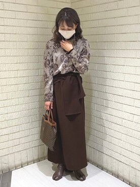 moeさん（レディース・154cm）の冬コーディネート