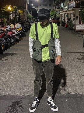 「アイテム（その他トップス、ホワイト系）」を使った、Steveさん（メンズ・173cm）の夏コーディネート