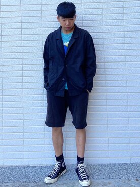 「西裝外套」｜「アイテム（フォーマルスーツ/小物）」を使った、Steveさん（メンズ・173cm）の夏コーディネート