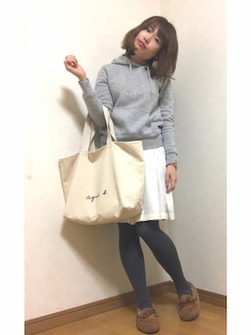 「FITH（フィス）のアイテム（スカート）」を使った、nokiさん（レディース・153cm）の冬コーディネート
