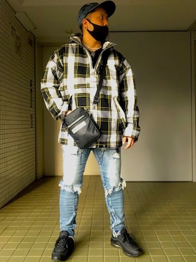 「JOHN LAWRENCE SULLIVAN」｜「アイテム（キャップ）」を使った、R・Tさん（メンズ・163cm）の春コーディネート