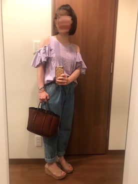 「DRWCYS（ドロシーズ）のアイテム（トップス）」を使った、hiiさん（レディース・147cm）の夏コーディネート