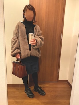 「chocomee（チョコミー）のアイテム（ブルゾン）」を使った、hiiさん（レディース・147cm）の冬コーディネート