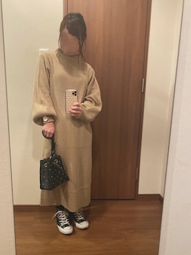 「chocomee（チョコミー）のアイテム（ワンピース/ドレス）」を使った、hiiさん（レディース・147cm）の冬コーディネート
