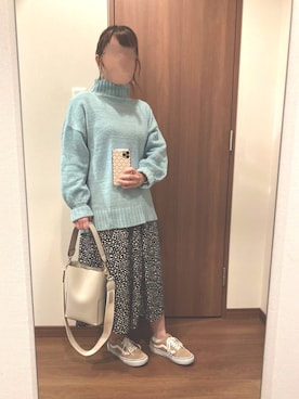 「chocomee（チョコミー）のアイテム（スカート）」を使った、hiiさん（レディース・147cm）の春コーディネート