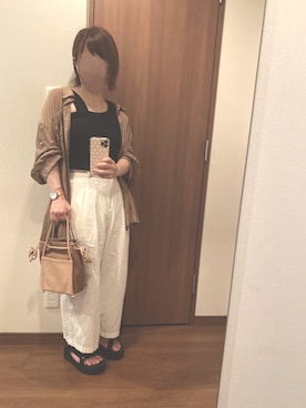 「chocomee（チョコミー）のアイテム（シャツ/ブラウス）」を使った、hiiさん（レディース・147cm）の夏コーディネート