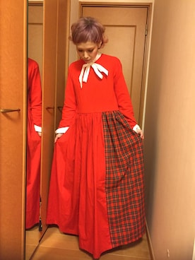 「真っ赤」｜adocoaさん（レディース・162cm）の秋コーディネート