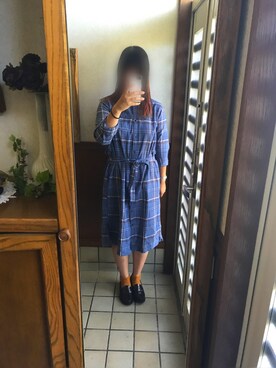 「a.g.plus（エージープラス）のアイテム（ワンピース/ドレス）」を使った、にしさん（レディース・163cm）の秋コーディネート