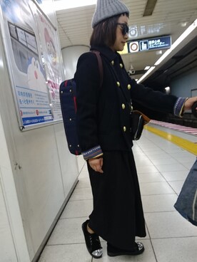 「アイテム（ピーコート）」を使った、takesanさん（レディース・152cm・30代）の秋コーディネート