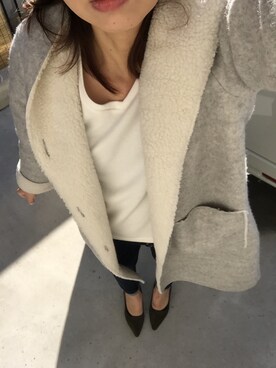 「AVAN LILY（アヴァンリリィ）のアイテム（その他アウター）」を使った、hiideecannさん（レディース・162cm）の冬コーディネート