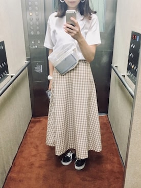 「アイテム（ピアス（両耳用））」を使った、ゆゆゆさん（レディース・157cm・30代）の夏コーディネート