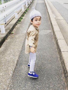 「ミカヅキモモコ（ミカヅキモモコ）のアイテム（帽子）」を使った、ゆゆゆさん（キッズ・90cm）の秋コーディネート