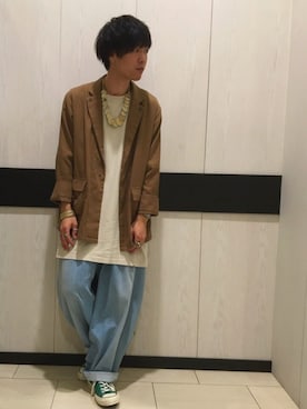 「VOO（ヴォー）のアイテム（ジャケット/アウター）」を使った、なにょん。さん（メンズ・177cm）の秋コーディネート