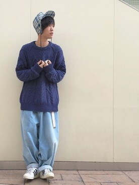 「PENDLETON（ペンドルトン）のアイテム（キャップ）」を使った、なにょん。さん（メンズ・177cm）の秋コーディネート