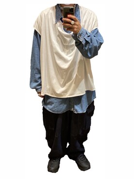 「FIRMUM（フィルマム）のアイテム」を使った、なにょん。さん（メンズ・177cm）の秋コーディネート