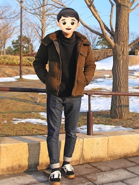 「JOURNAL STANDARD relume（ジャーナルスタンダード　レリューム）のアイテム（ダウンジャケット/コート）」を使った、shunさん（メンズ・173cm）の春コーディネート