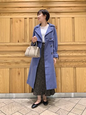 「SENSE OF PLACE by URBAN RESEARCH（センスオブプレイスバイアーバンリサーチ）のスクエアトウセンターシームフラットシューズ（パンプス）」を使った、アンヌさん（レディース・166cm）の夏コーディネート