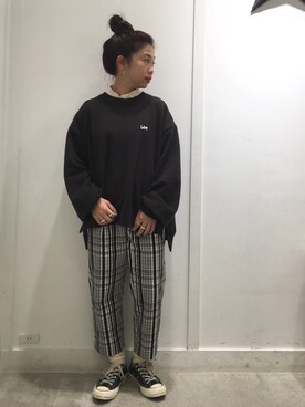 「ハイネックトップス」｜あすぽんさん（レディース・153cm）の秋コーディネート