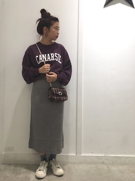 「ミニショルダー」｜「アイテム（その他）」を使った、あすぽんさん（レディース・153cm）の秋コーディネート
