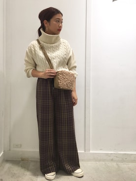 あすぽんさん（レディース・153cm）の秋コーディネート