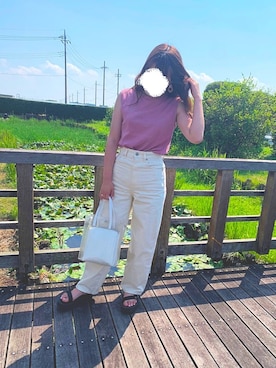 「chocomee（チョコミー）のアイテム（アクセサリー）」を使った、waさん（レディース・153cm）の夏コーディネート