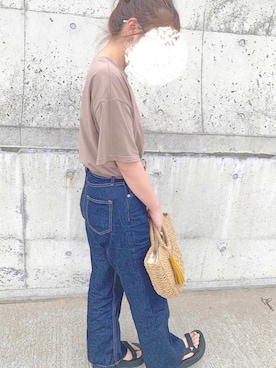 「chocomee（チョコミー）のアイテム（Tシャツ/カットソー）」を使った、waさん（レディース・153cm）の夏コーディネート