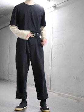 「Gosha Rubchinskiy（ゴーシャラブチンスキー）のアイテム（シューズ）」を使った、かざまくんさん（メンズ・175cm）の秋コーディネート