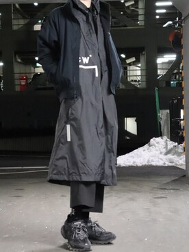 「shiyoh」｜「アイテム（ダウンジャケット/コート）」を使った、かざまくんさん（メンズ・175cm）の春コーディネート