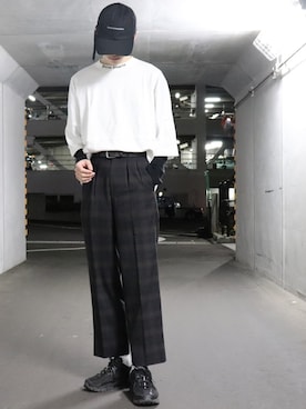 「A-COLD-WALL*（アコールドウォール）のアイテム（シューズ）」を使った、かざまくんさん（メンズ・175cm）の秋コーディネート