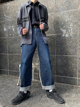 「A-COLD-WALL*（アコールドウォール）のアイテム（シューズ）」を使った、かざまくんさん（メンズ・176cm）の秋コーディネート