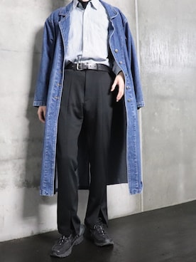 「A-COLD-WALL*（アコールドウォール）のアイテム（シューズ）」を使った、かざまくんさん（メンズ・176cm）の冬コーディネート