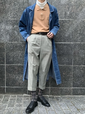 「Right-on（ライトオン）のアイテム（レッグウェア）」を使った、かざまくんさん（メンズ・176cm）の春コーディネート