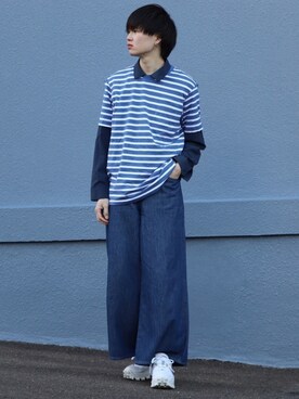 「Starting Over（スターティングオーバー）のアイテム（カーゴパンツ）」を使った、かざまくんさん（メンズ・176cm）の春コーディネート