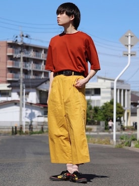 「ボーダーソックス」｜「アイテム（その他）」を使った、かざまくんさん（メンズ・176cm）の春コーディネート