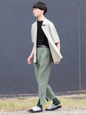 「UNIQLO（ユニクロ）の50色ソックス（消臭機能付き）（ソックス/靴下）」を使った、かざまくんさん（メンズ・176cm）の夏コーディネート