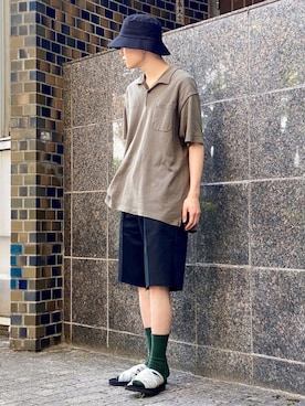 「UNIQLO（ユニクロ）の50色ソックス（消臭機能付き）（ソックス/靴下）」を使った、かざまくんさん（メンズ・176cm）の夏コーディネート