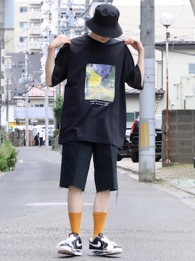 「UNIQLO（ユニクロ）の50色ソックス（消臭機能付き）（ソックス/靴下）」を使った、かざまくんさん（メンズ・176cm）の夏コーディネート